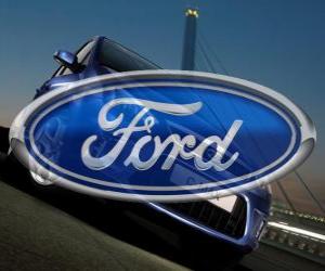 пазл Ford логотип. США марке автомобиля